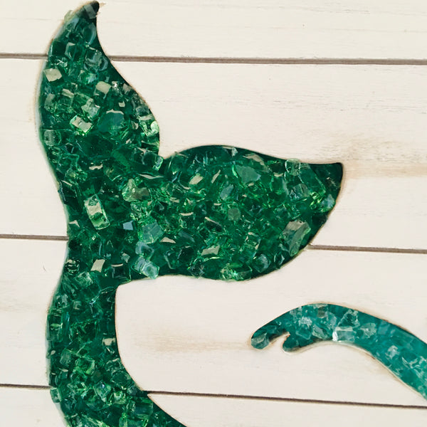 Green Tones Mermaid Cut Out