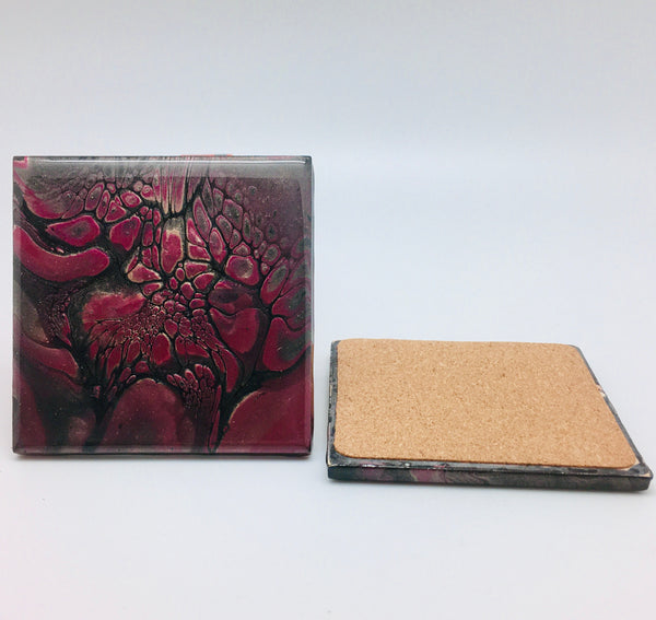 Ceramic Coaster Set Wine Meteor