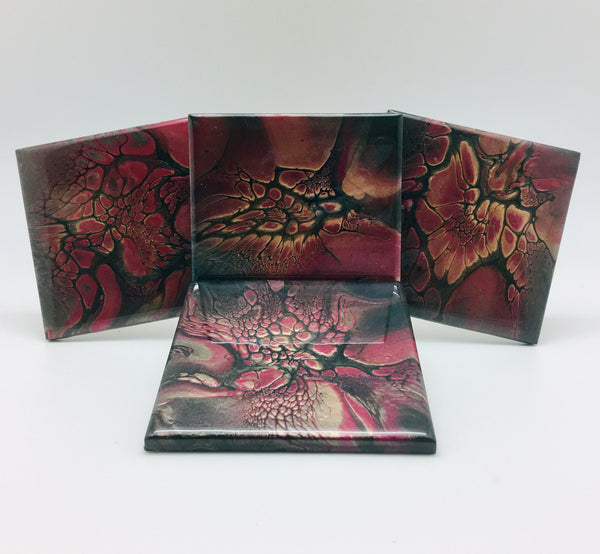 Ceramic Coaster Set Wine Meteor