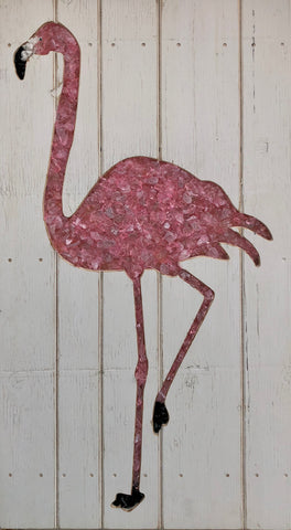Pink Glass Flamingo