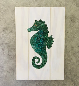 Seahorse Green Tones Small Cut Out