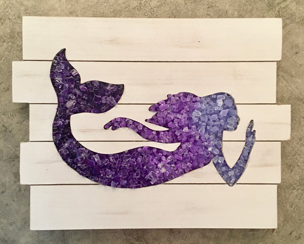 Purple Tones Mermaid Cut Out